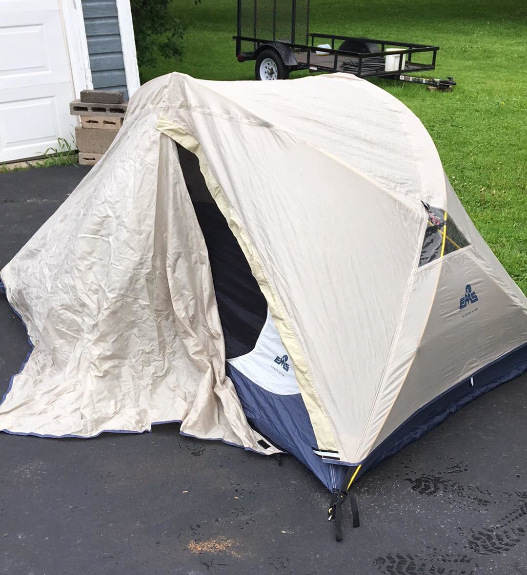 tent with the rain fly camping
